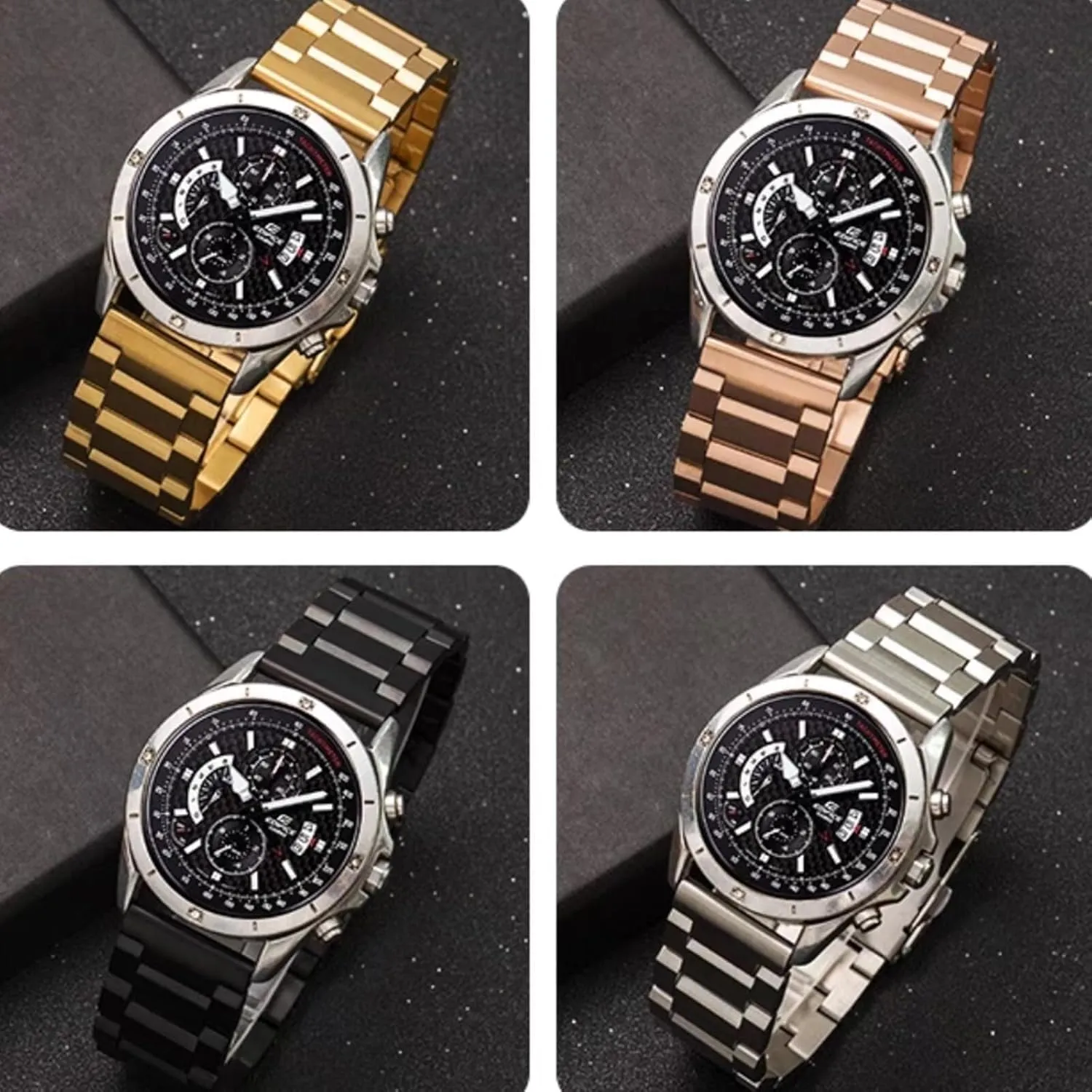 Quick Release Stainless Steel Watch Band Metal Matte brushed Watch Strap 18mm 20mm 22mm Smartwatch Replacement Band Men Women
