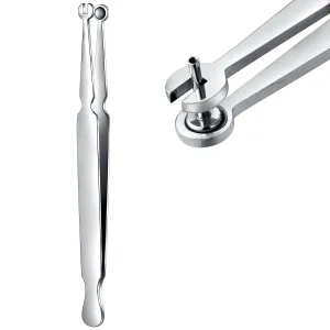 QWALIT 1pcs Piercing Assistant Tool Barbell Jewelry Clamps Pliers Piercing Catch Stainless Steel Tweezers for Tongue Rings Labret Lip Studs Flat Back Earrings Holder Changing Jewelry Removal Tools