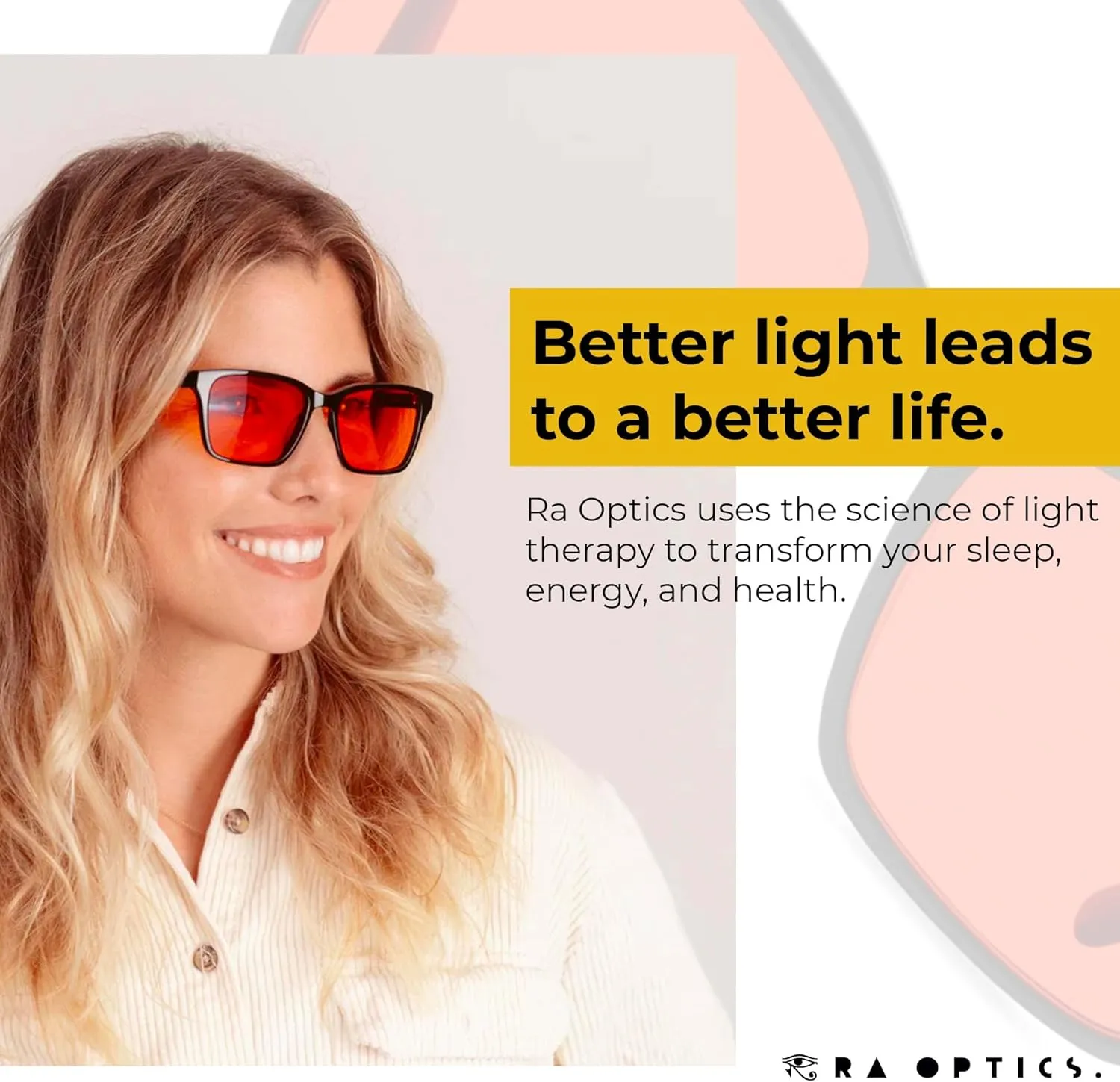 Ra Optics Maxwell Frame with Sunset Lenses - Science-Based Blue Light Glasses Increase Sleep Quality - Premium Glasses for Men and Women Block Blue Light from Screens