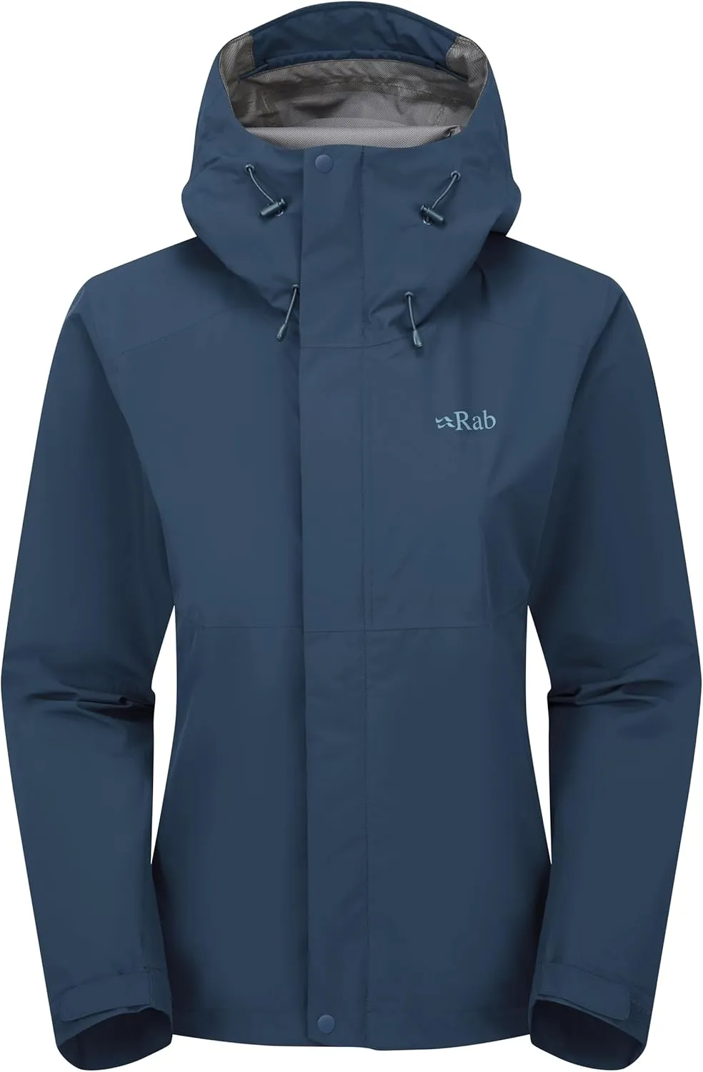 Rab Women's Downpour Jacket - Lightweight Waterproof Hooded Coat for Hiking & Trekking