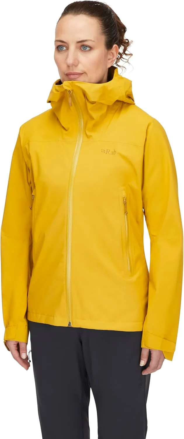Rab Women's Downpour Light Jacket - Lightweight Waterproof Hooded Coat for Hiking & Trekking