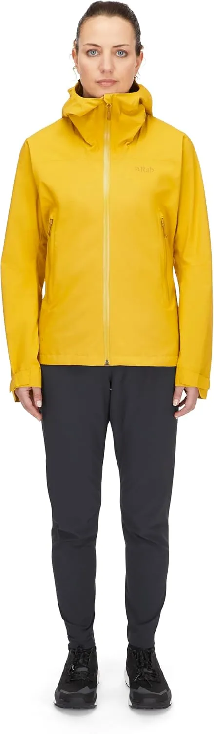 Rab Women's Downpour Light Jacket - Lightweight Waterproof Hooded Coat for Hiking & Trekking
