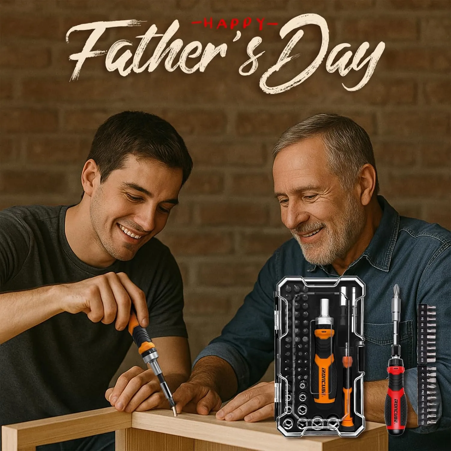 Ratcheting Screwdriver Set: 56-Piece Magnetic Multi Bits Tool Kit with Case