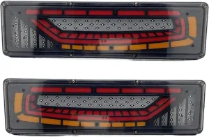 Rear Lights Trailer Truck Tail Light Sequential Flashlight Turn Signal Brake Reverse Lamp Tractor Taillight 46cm.(12)