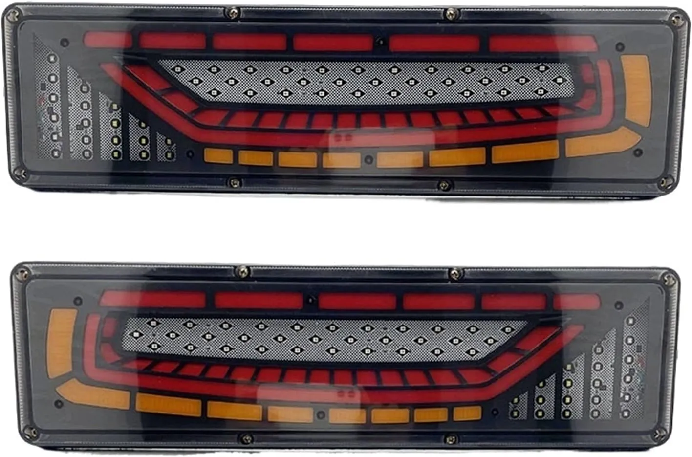 Rear Lights Trailer Truck Tail Light Sequential Flashlight Turn Signal Brake Reverse Lamp Tractor Taillight 46cm.(12)