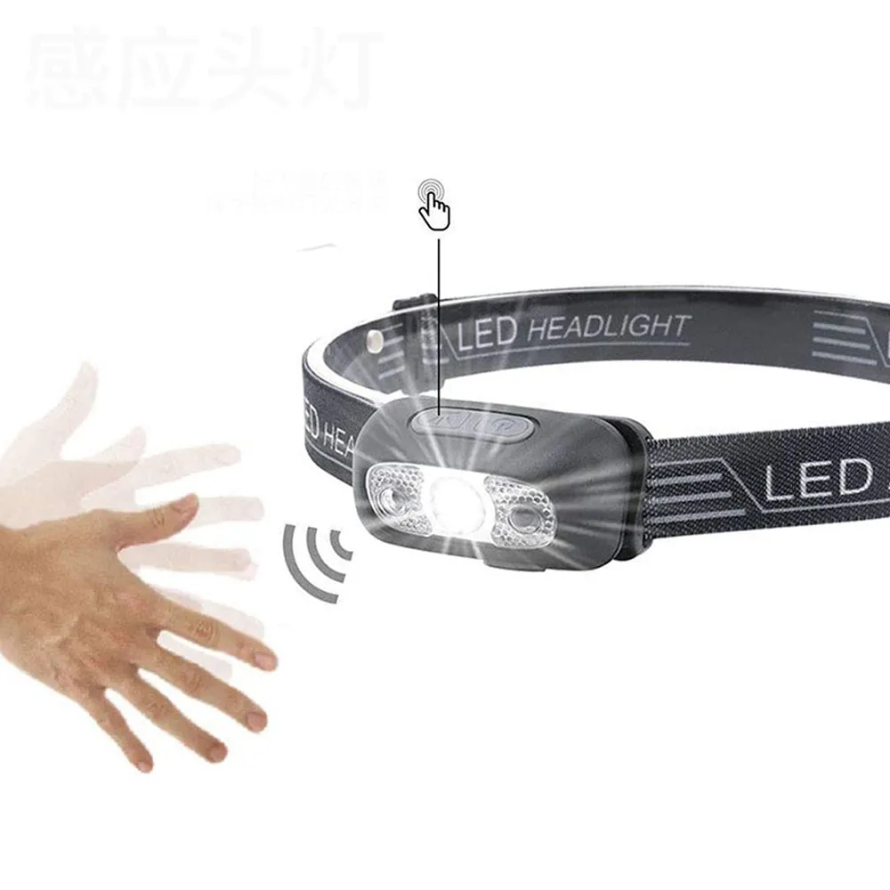 Rechargeable 4 Modes LED Flashlight Head Lamp