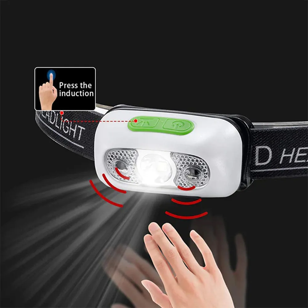 Rechargeable 4 Modes LED Flashlight Head Lamp