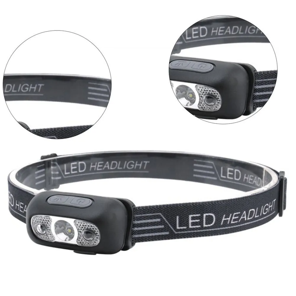 Rechargeable 4 Modes LED Flashlight Head Lamp