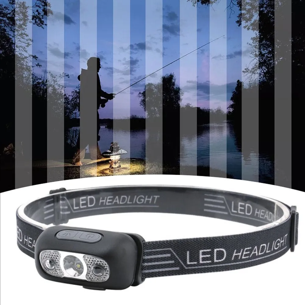 Rechargeable 4 Modes LED Flashlight Head Lamp