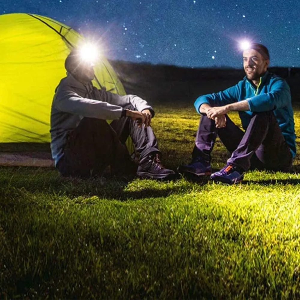 Rechargeable 4 Modes LED Flashlight Head Lamp