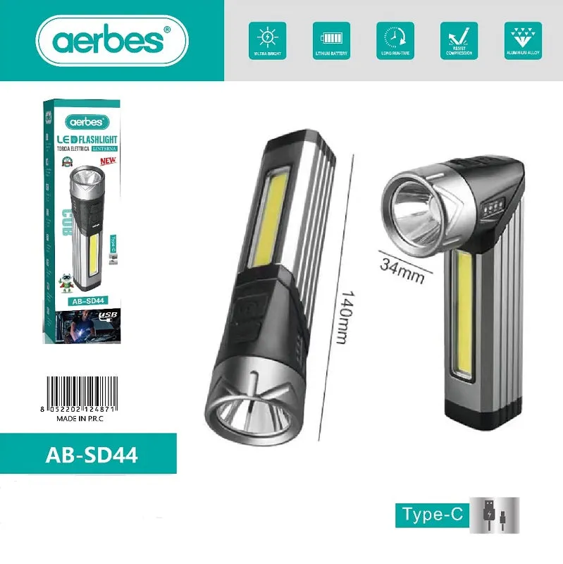 Rechargeable 90 Degree Angle LED Flashlight