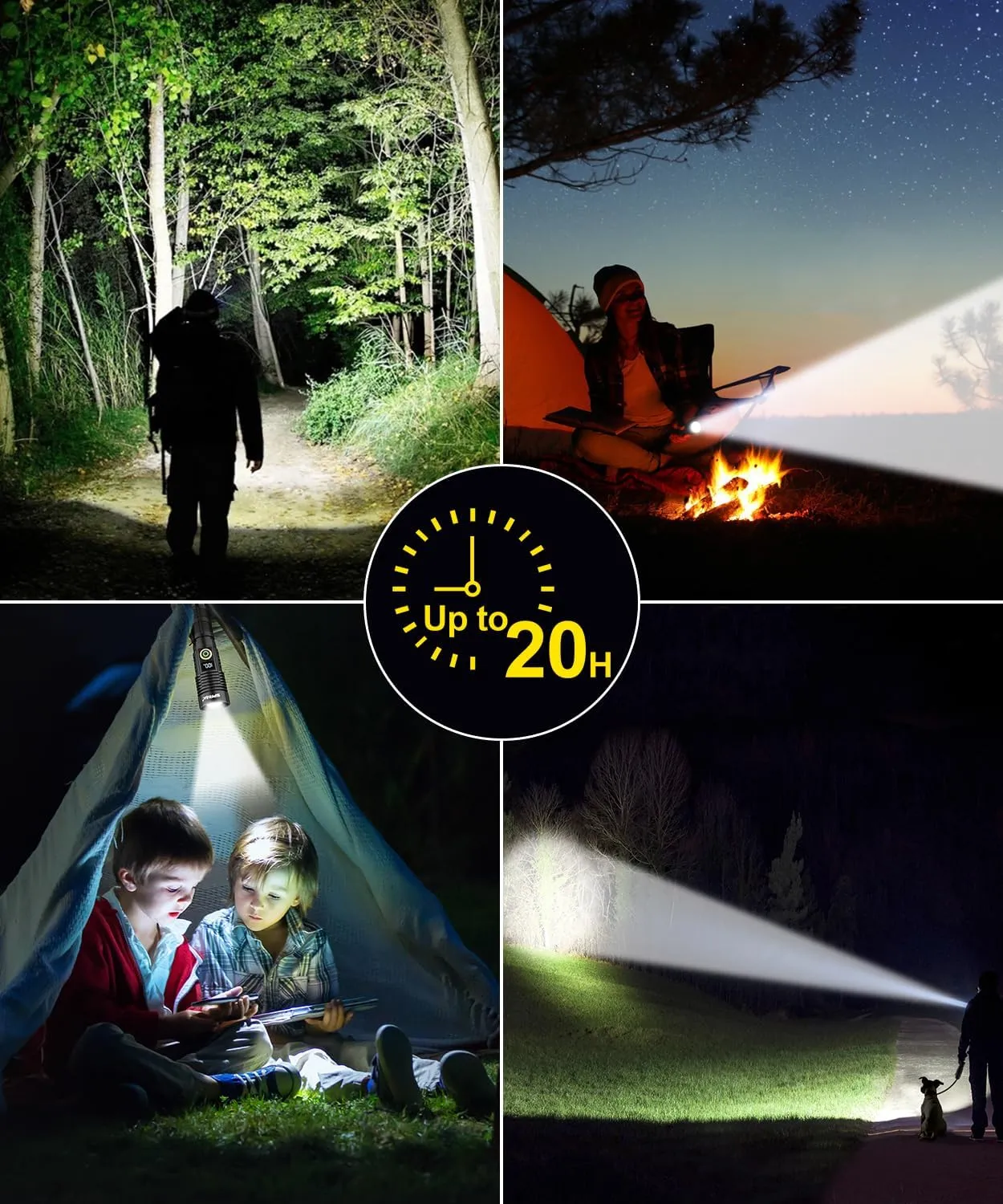 Rechargeable Flashlight High Lumens-Super Bright Magnetic Flash Light with Power Digital Display, Long Range,Dimmable,Waterproof,Pocket Handheld Tactical LED Flashlights for Emergency