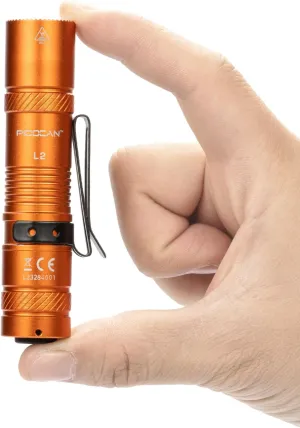 Rechargeable Flashlights 1200 Lumens EDC Flashlight, AA Pocket Flashlight High Lumens with Clip, Super Bright Small Flashlight, 4 Modes Flash Light for Camping, Home, and Emergencies (Orange)