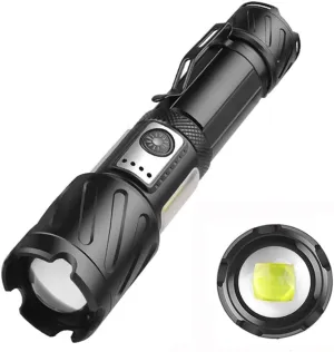 Rechargeable Flashlights, High Lumens Powerful 2000 Lumens LED Flashlight with 6 Modes Super Bright Flashlight, Camping Flash Light for Emergency, Waterproof, Zoomable