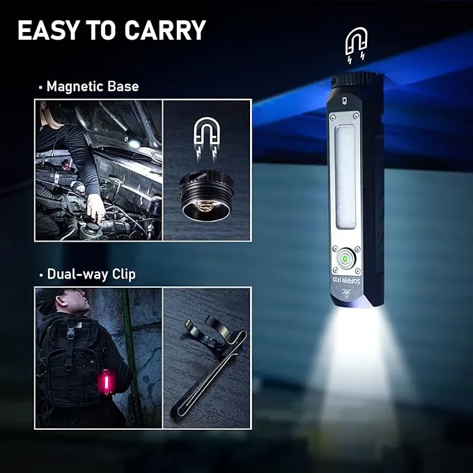 Rechargeable Flashlights High Lumens, Sofirn IF23 4000lm Super Bright Flashlight, EDC Flashlight, Led Flashlight, Emergency Flashlights for Home, RGB Magnetic Flashlight