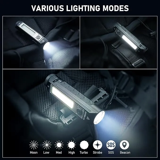 Rechargeable Flashlights High Lumens, Sofirn IF23 4000lm Super Bright Flashlight, EDC Flashlight, Led Flashlight, Emergency Flashlights for Home, RGB Magnetic Flashlight