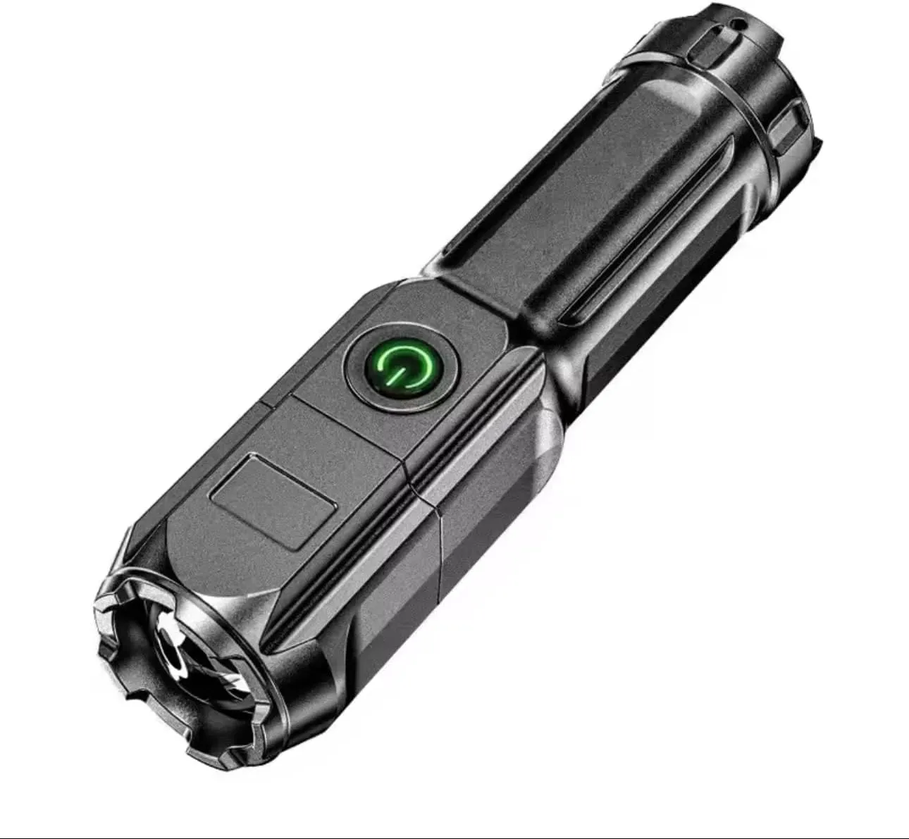 Rechargeable LED Tactical Flashlight - High Lumens, USB-C Fast Charging, Built-in Lithium Battery, Waterproof, Zoomable, Durable Camping Flashlight for Emergency, Outdoor, and Everyday Use