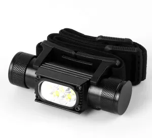 Rechargeable Portable High-Brightness Headlamp, 5 LEDs & 180° Adjustable, 4-Mode Switch, Waterproof, 2000LM Long-Lasting Headlamp, Ideal for Camping, Work and Reading.