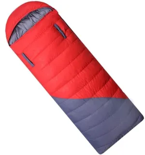Red and Blue Outdoor Adult Envelope Down Sleeping Bag Can Be Spelled Double Duck Down 0-15 Degrees Camping sleeping bag Outdoor sleeping sack Waterproof sleeping bag Family camping sleeping b