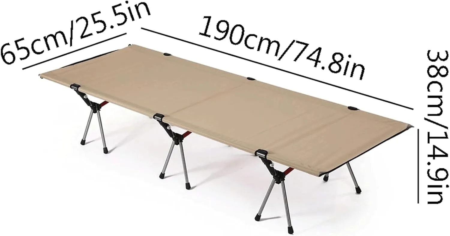 Removable Camping Cot Oxford Cloth Foldable Camping Bed Lightweight Camp Cots for Bedroom,Office,Camp,Outdoor Travel