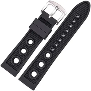 Replacement Watch Straps 22mm Watchbands Women Men Silicon Rubber Watch Band Strap Sport Diving Bracelet Watch Accessories Pin Buckle (Band Color : C1, Band Width : 22mm)