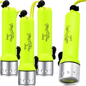 Retisee 4 Pack Scuba Diving Flashlight, 1000 Lumen T6 LED Dive Light Bright Waterproof Underwater Flashlight Snorkeling Diving Torch Submersible Light for Outdoor Underwater Sports