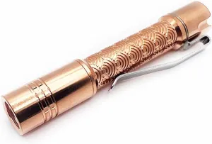 ReyLight Pineapple Mini Flashlight Nichia 219B Sw45k 10440/AAA Small LED Flashlight for Outdoor, Power Outage Lighting, Emergency Lighting, Without Batteries