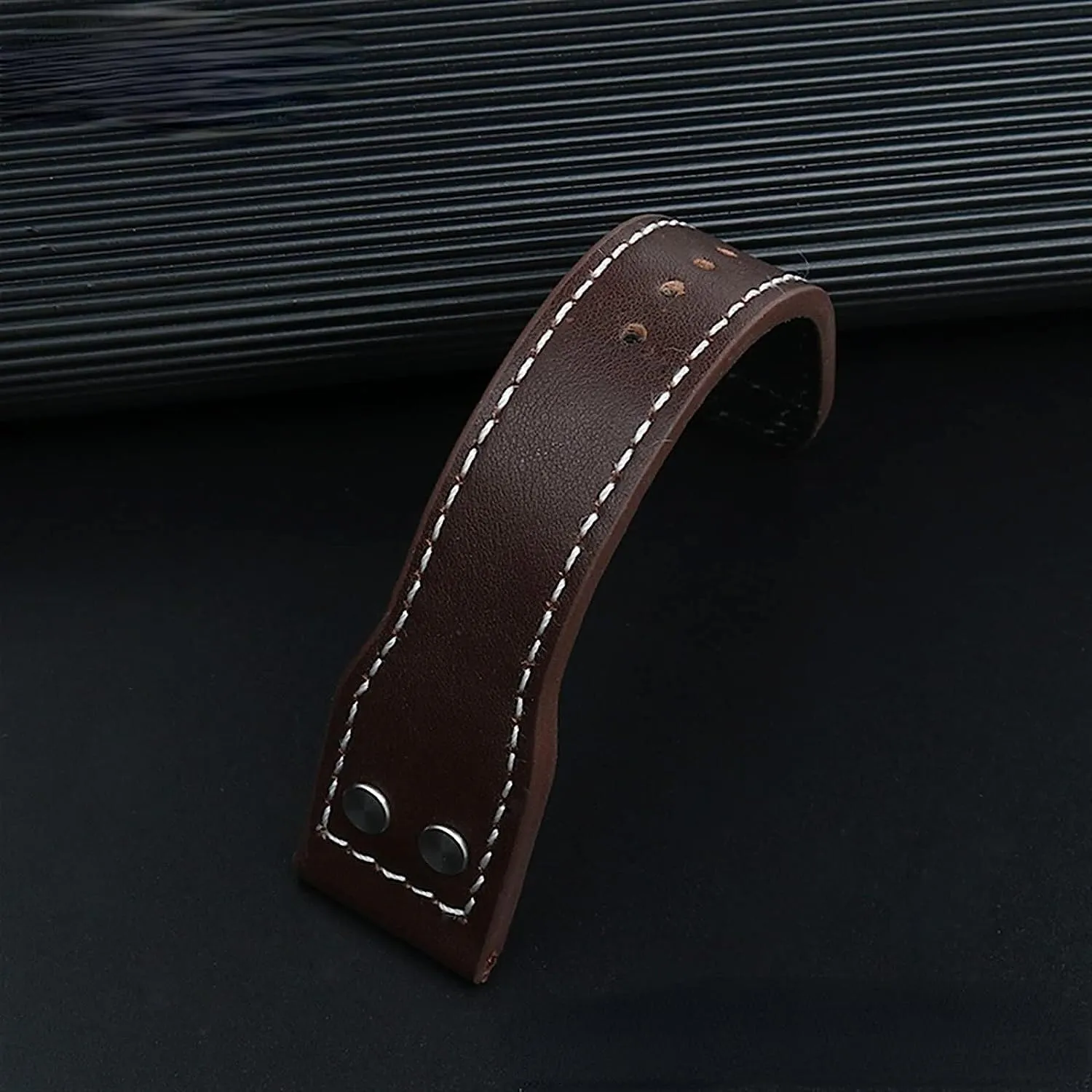 Rivet Leather Watch Strap For IWC Pilots Iw500916 Sweat Proof Watch Strap Accessories 21 22mm