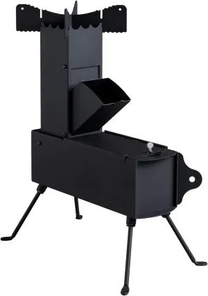 Rocket Stove for Cooking Portable Burning Stove, Fire Camping Stove for Cooking Backyard Cooking Camping Grill Outdoor Events BBQ 9.44" D x 17" W x 21.3" H