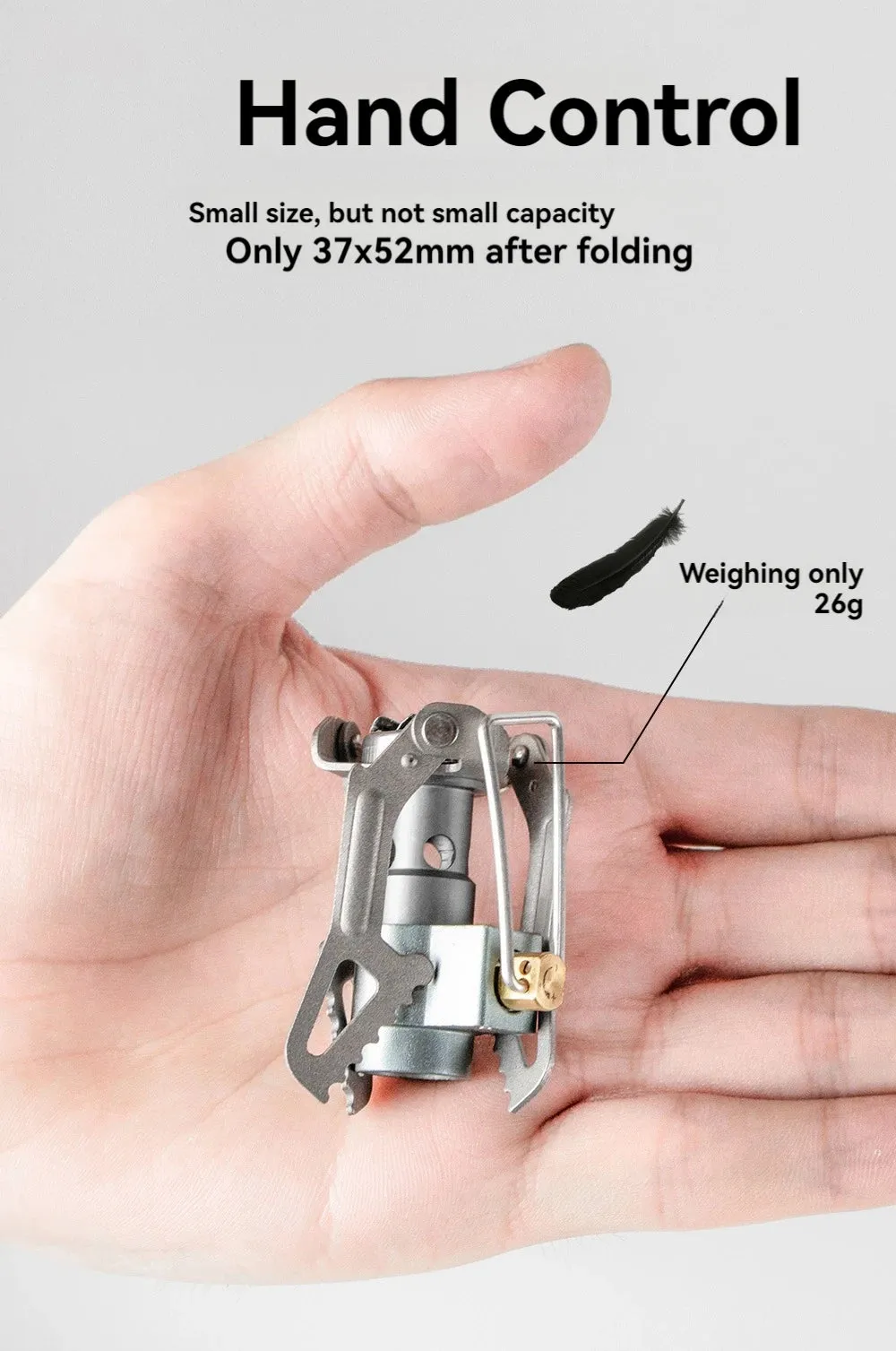 Royaleva Mini Camping Stove – Ultra-Light Titanium Pocket Burner for Outdoor Cooking & Hiking