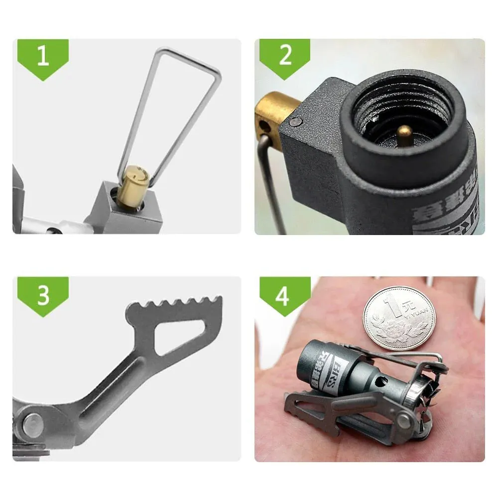 Royaleva Mini Camping Stove – Ultra-Light Titanium Pocket Burner for Outdoor Cooking & Hiking
