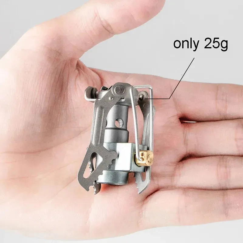 Royaleva Mini Camping Stove – Ultra-Light Titanium Pocket Burner for Outdoor Cooking & Hiking