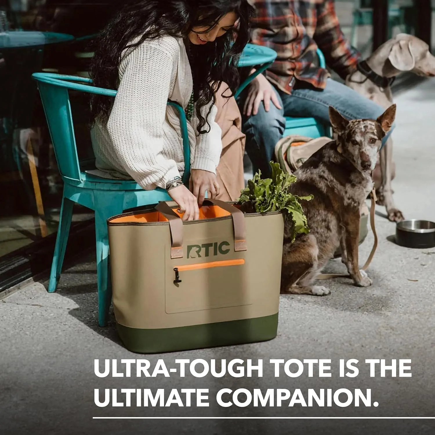 RTIC Ultra-Tough Tote Bag, Waterproof for Beach, Pool, Towel, Grocery, Shopping, Heavy-Duty, Puncture Resistant, Large