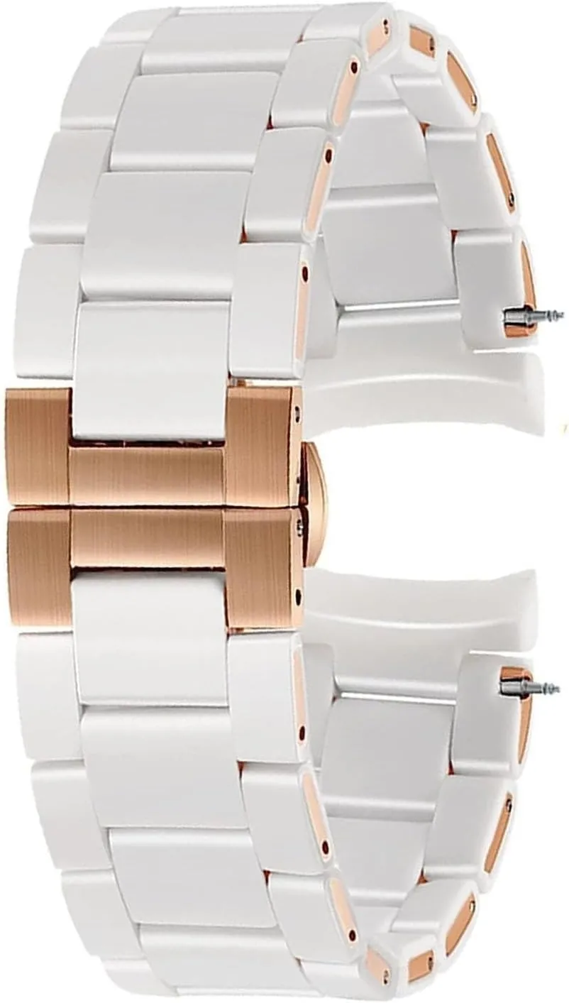 Rubber Clad Steel Strap For Armani AR5905|5906|5920|5919|5859 20mm 23mm Wrist Watch Accessories Bracelet