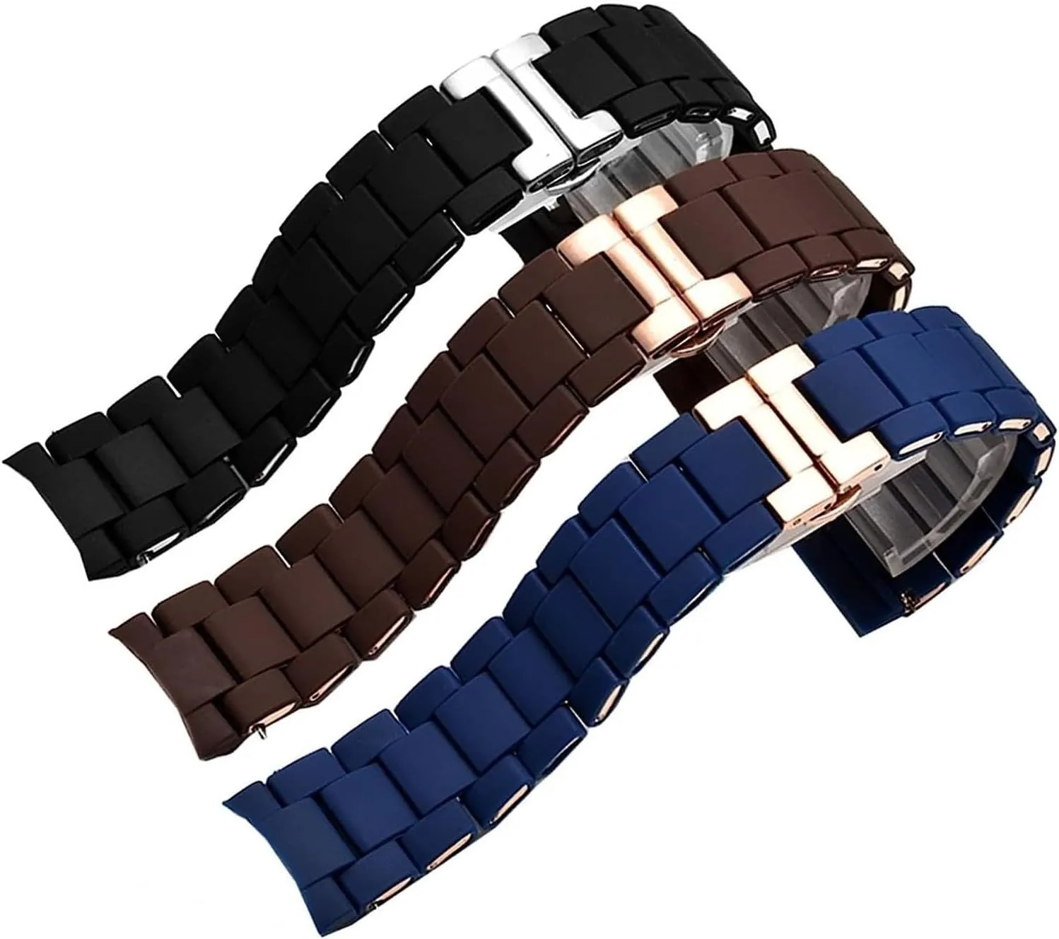 Rubber Clad Steel Strap For Armani AR5905|5906|5920|5919|5859 20mm 23mm Wrist Watch Accessories Bracelet