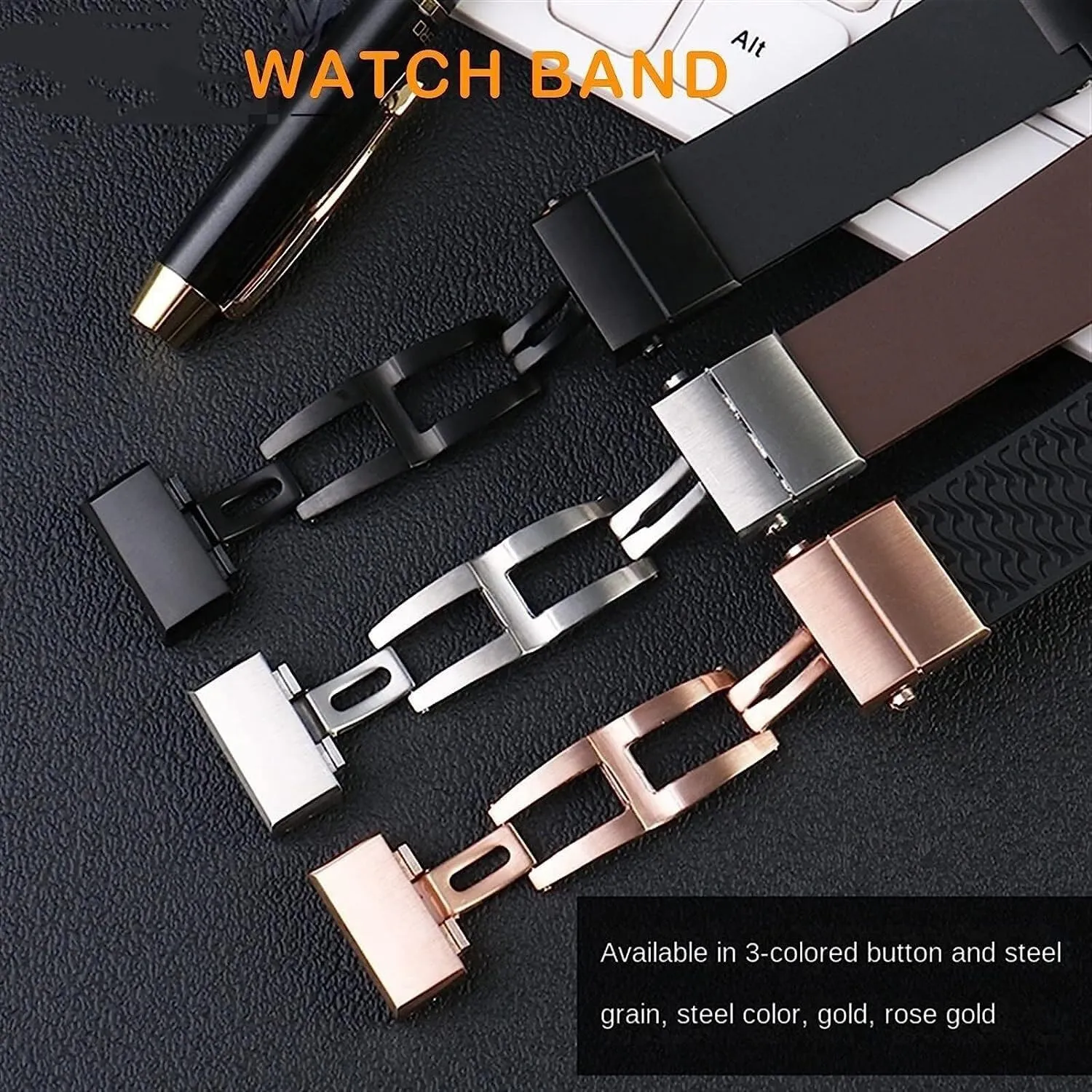Rubber Watch Band For Ulysse Nardin 263 DIVER Curved End strap Waterproof Bracelets