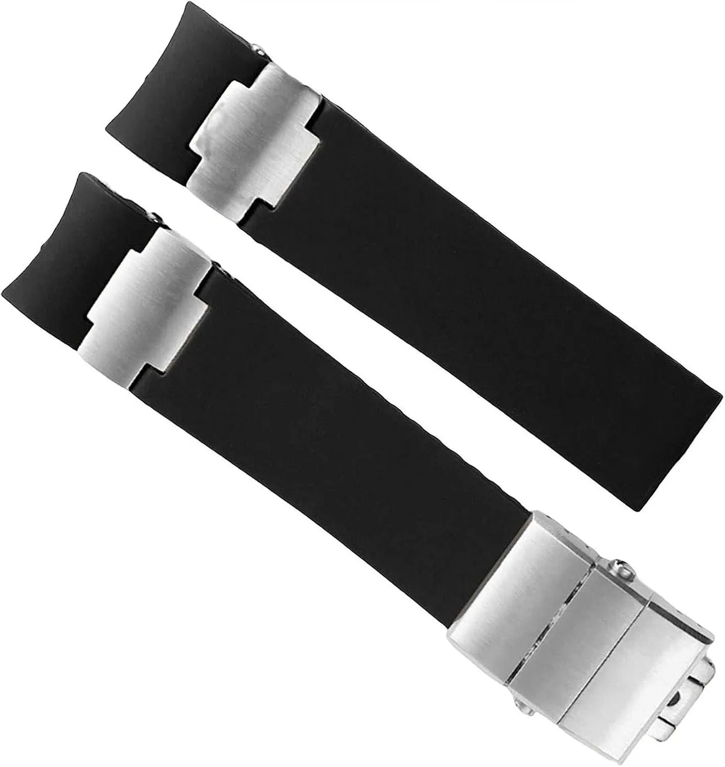 Rubber Watch Band For Ulysse Nardin 263 DIVER Curved End strap Waterproof Bracelets