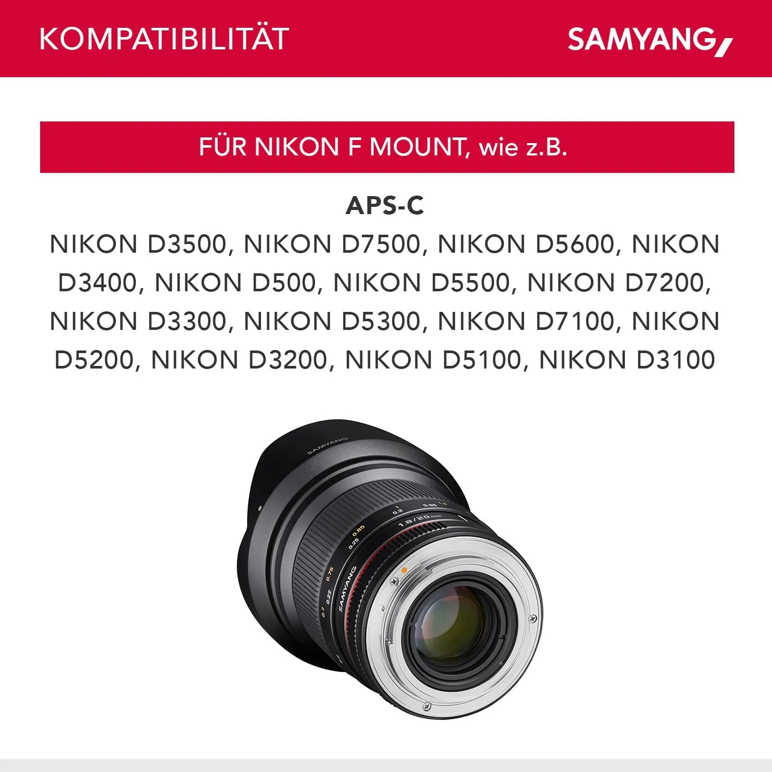 Samyang 16mm/F 2.0 ED AS UMC CS Lenses