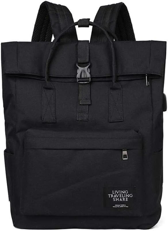 School bags backpacks roll-up campus backpacks for men and women 16-inch computer bags large backpacks-Dark gray_16 inch