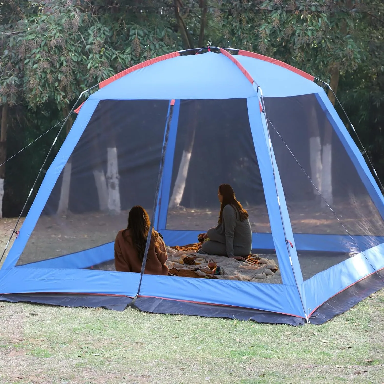 Screened Camping Tent Weatherproof Camping Canopy Camping Tent Screen Shelter Gazebos for Patios Outdoor Activities