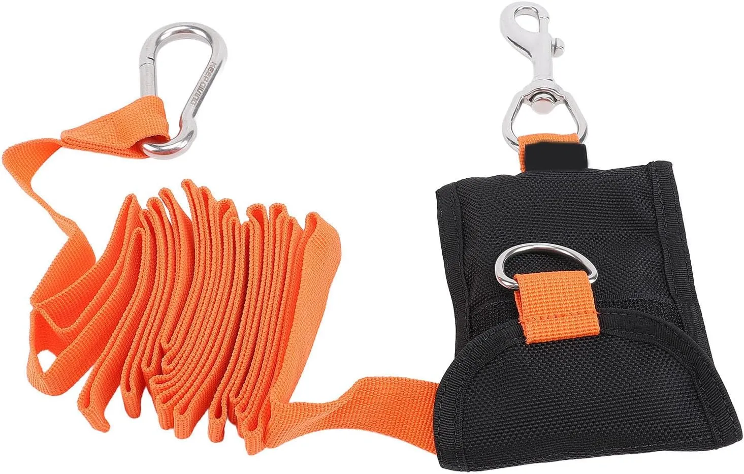 Scuba Diving Lanyard,Nylon 2.6M BCD Side Mount Anti Lost Strap Underwater Safety Rope Stainless Steel Buckle for Divers Snorkelers D Ring Fastening Marine Grade Equipment