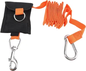 Scuba Diving Lanyard,Nylon 2.6M BCD Side Mount Anti Lost Strap Underwater Safety Rope Stainless Steel Buckle for Divers Snorkelers D Ring Fastening Marine Grade Equipment