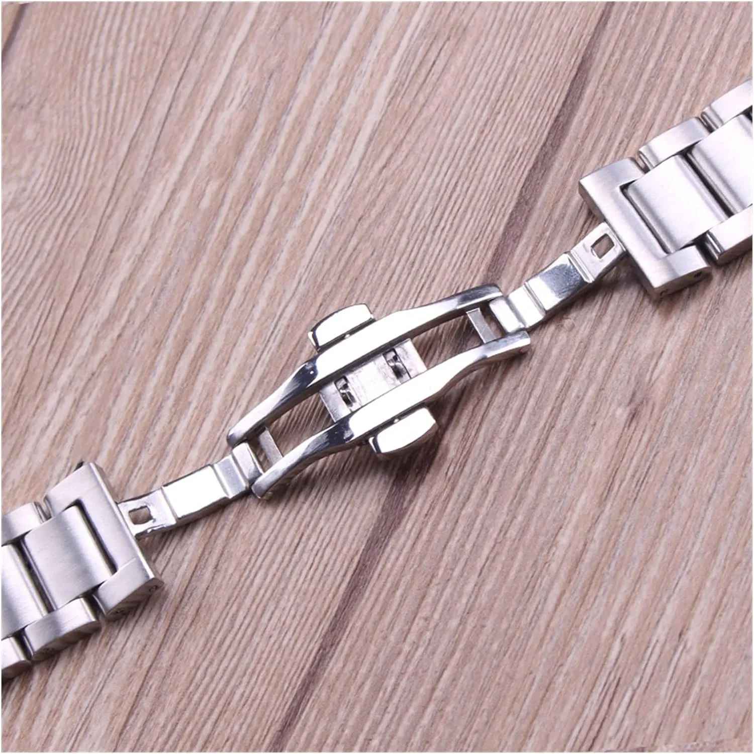SDFFGHJ Stainless Steel Watch Strap Bracelets Men Silver Metal 18 20 21 22 23 24mm Fashion Women Watchbands Accessories
