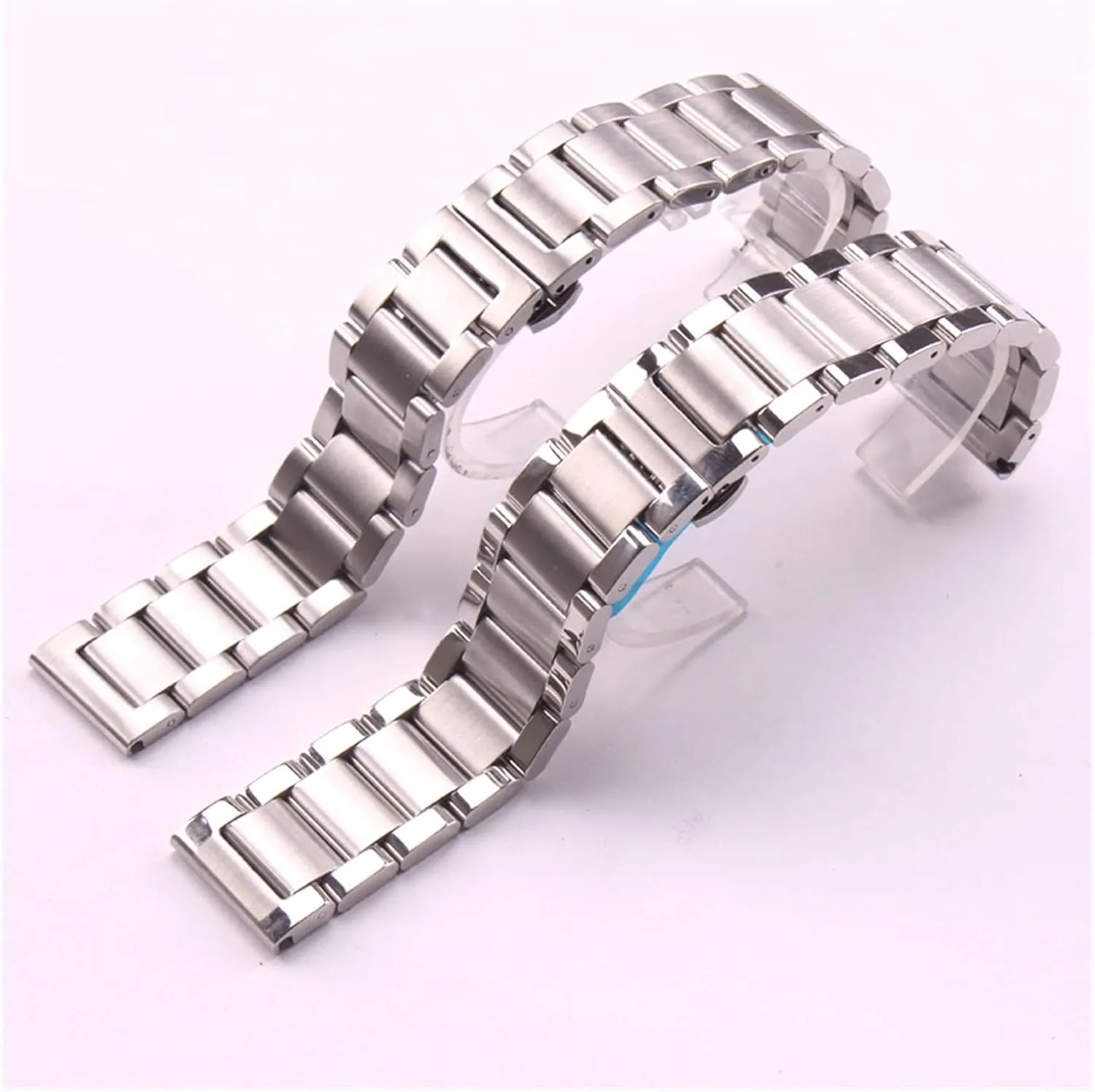 SDFFGHJ Stainless Steel Watch Strap Bracelets Men Silver Metal 18 20 21 22 23 24mm Fashion Women Watchbands Accessories