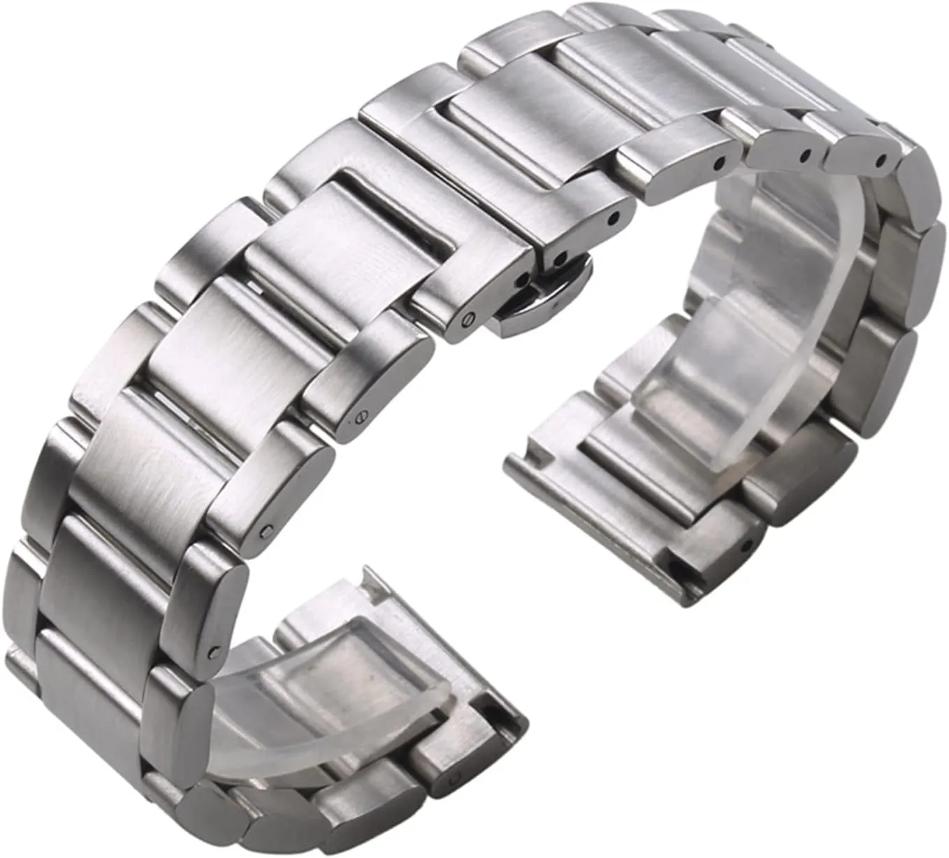 SDFFGHJ Stainless Steel Watch Strap Bracelets Men Silver Metal 18 20 21 22 23 24mm Fashion Women Watchbands Accessories