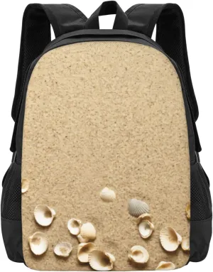 Sea Shells On Sand Lightweight Packable Backpack Travel Casual Large Capacity Daypack Foldable Backpack For Men Women