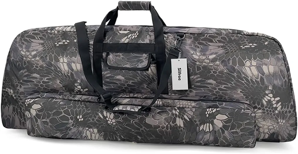 Silfrae Compound Bow Case Soft Bow Case Compound Bow Carry Bag with Arrow Pocket