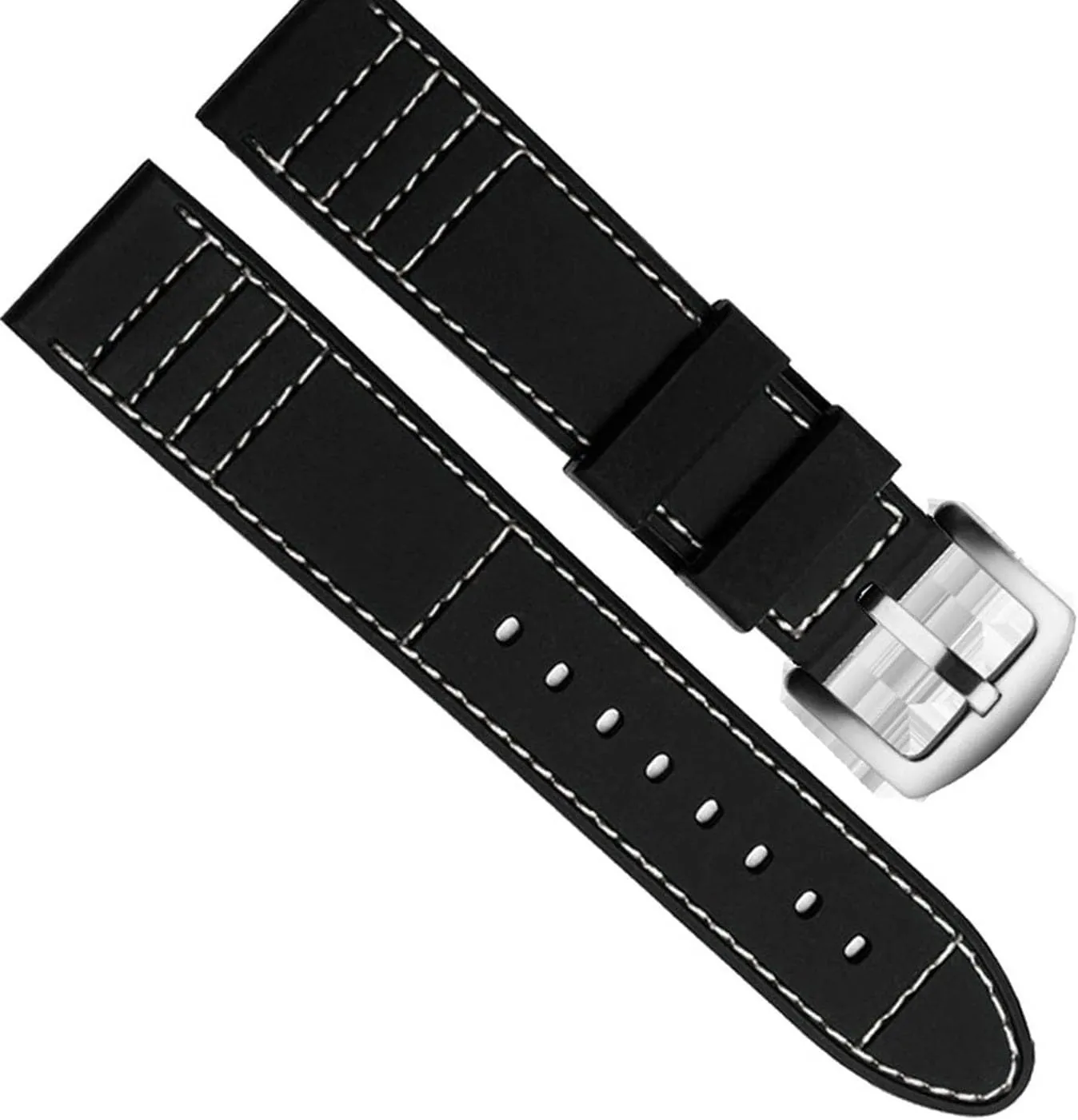 Silicone Sports watchband Diving Waterproof Rubber Longer Strap Male Lengthened Replacement Watch accessorie