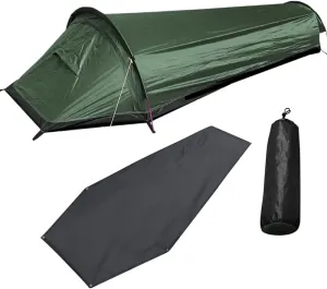 Single Person Backpacking Tent Hiking Bivy Tent Weight Sleeping Bag Tent with Ground Cloth