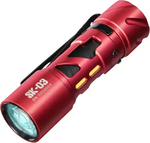 SK03 EDC Flashlight Rechargeable 1000 High Lumens, LED Pocket Flashlight with Clip, Supports Fast Charging IP65 Waterproof, Side Light, 10 Modes Mini Flashlight for Camping, Outdoor